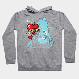 Women's Hockey Player Tattoo Style Hoodie